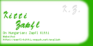 kitti zapfl business card